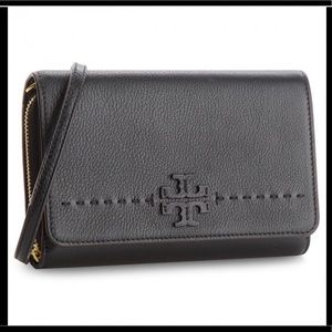 Tory Burch McGraw flat wallet crossbody bag